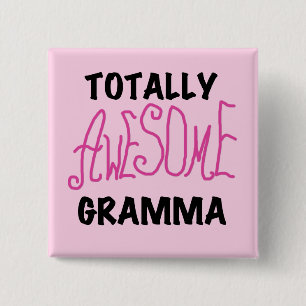 Totally Awesome Gramma Pink Tshirts Gifts 2 Inch Square Button