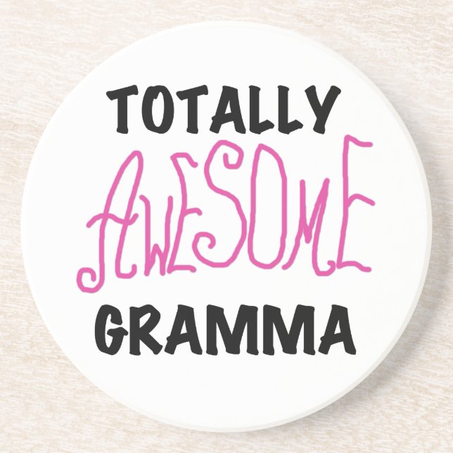 Totally Awesome Gramma Pink Tshirts Gifts Coaster (Front)