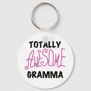 Totally Awesome Gramma Pink Tshirts Gifts Keychain