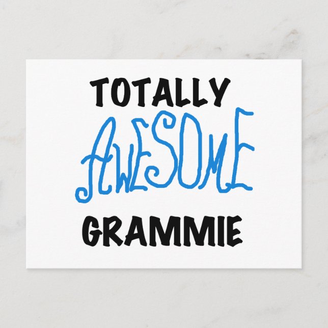 Totally Awesome Grammie Blue T-shirts Gifts Postcard (Front)