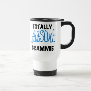 Totally Awesome Grammie Blue T-shirts Gifts Travel Mug