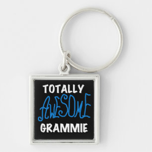 Totally Awesome Grammie Blue Tshirts Gifts Keychain