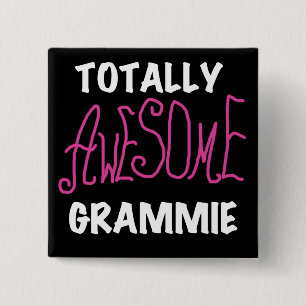 Totally Awesome Grammie Pink T-shirts Gifts 2 Inch Square Button