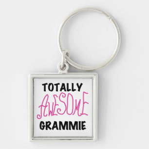 Totally Awesome Grammie Pink T-shirts Gifts Keychain
