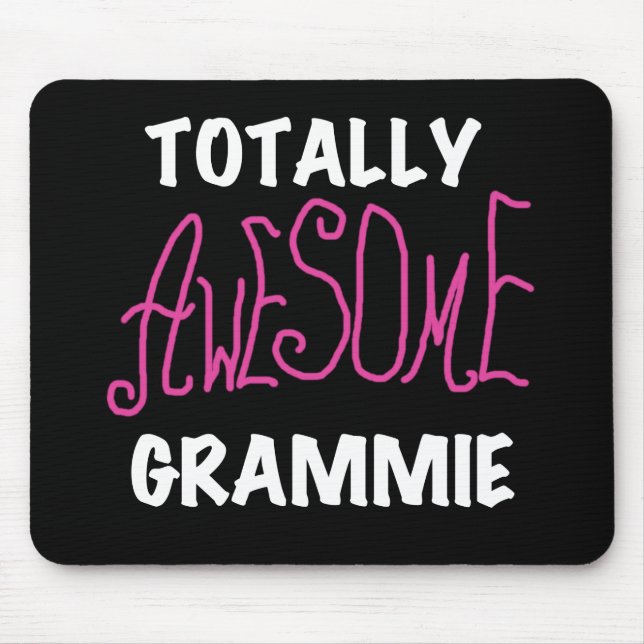 Totally Awesome Grammie Pink T-shirts Gifts Mouse Pad (Front)