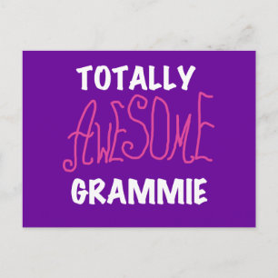 Totally Awesome Grammie Pink T-shirts Gifts Postcard