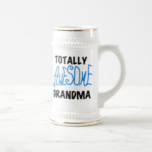 Totally Awesome Grandma - Blue Tshirts and Gifts Beer Stein