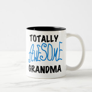 Totally Awesome Grandma - Blue Tshirts and Gifts Two-Tone Coffee Mug