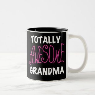 Totally Awesome Grandma Pink T-shirts and Gifts Two-Tone Coffee Mug