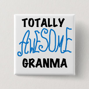 Totally Awesome Granma Blue Tshirts Gifts 2 Inch Square Button