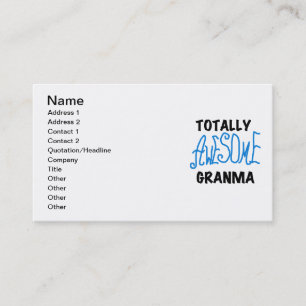 Totally Awesome Granma Blue Tshirts Gifts Business Card