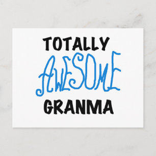 Totally Awesome Granma Blue Tshirts Gifts Postcard