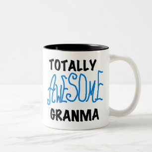 Totally Awesome Granma Blue Tshirts Gifts Two-Tone Coffee Mug