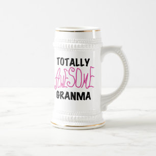 Totally Awesome Granma Pink Tshirts and Gifts Beer Stein