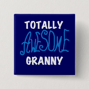 Totally Awesome Granny Blue T-shirts and Gifts 2 Inch Square Button