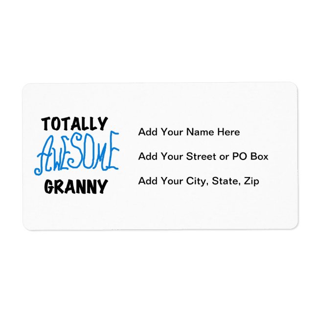 Totally Awesome Granny Blue Tshirts and Gifts (Front)