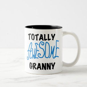 Totally Awesome Granny Blue Tshirts and Gifts Two-Tone Coffee Mug