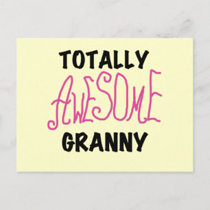 Totally Awesome Granny Pink Tshirts and GIfts Postcard