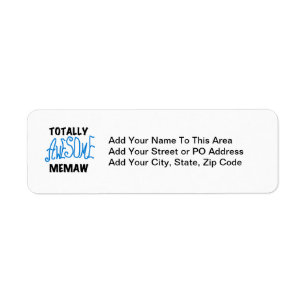 Totally Awesome Memaw Blue T-shirts and Gifts