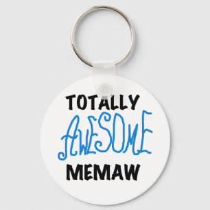 Totally Awesome Memaw Blue T-shirts and Gifts Keychain