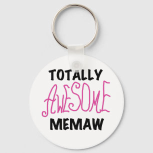Totally Awesome Memaw Pink T-shirts and Gifts Keychain