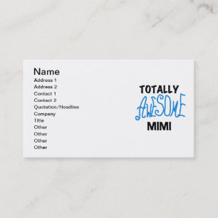Totally Awesome Mimi Blue Tshirts and Gifts Business Card