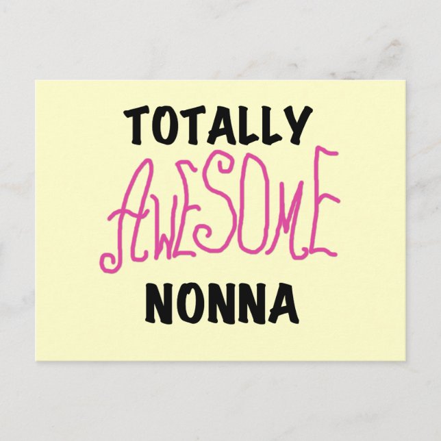Totally Awesome Nonna Pink T-shirts and Gifts Postcard (Front)