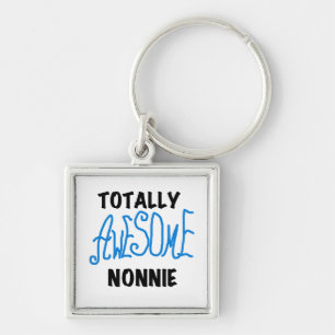 Totally Awesome Nonnie Blue Text Tshirts and Gifts Keychain