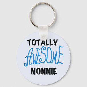 Totally Awesome Nonnie Blue Text Tshirts and Gifts Keychain