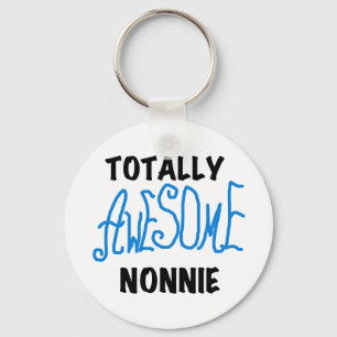 Totally Awesome Nonnie Blue Text Tshirts and Gifts Keychain