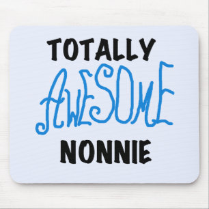 Totally Awesome Nonnie Blue Text Tshirts and Gifts Mouse Pad