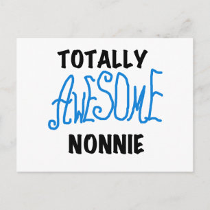 Totally Awesome Nonnie Blue Text Tshirts and Gifts Postcard