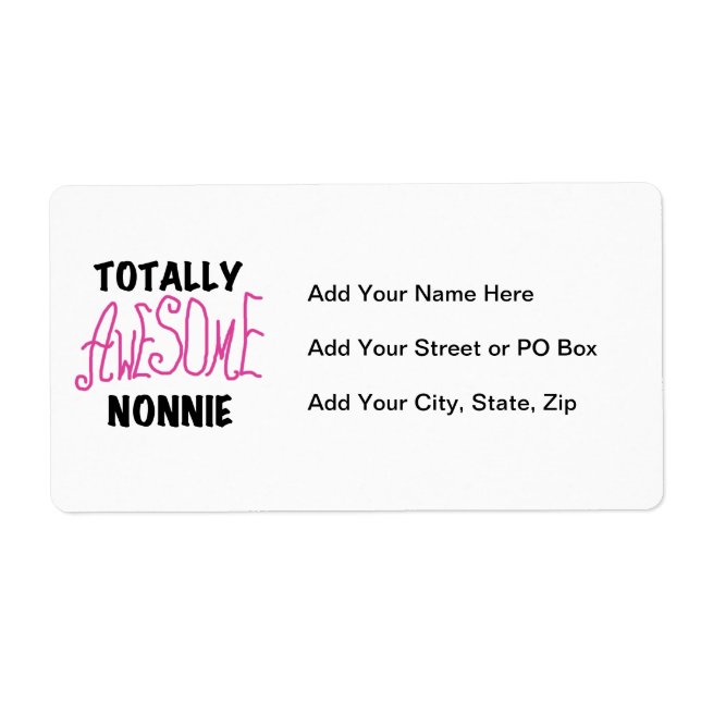 Totally Awesome Nonnie Pink Tshirts and Gifts (Front)