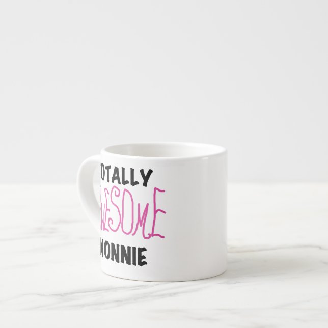 Totally Awesome Nonnie Pink Tshirts and Gifts Espresso Cup (Front Left)