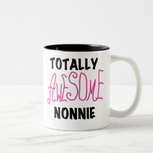 Totally Awesome Nonnie Pink Tshirts and Gifts Two-Tone Coffee Mug
