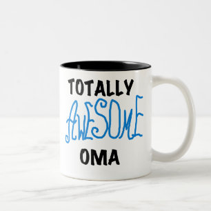 Totally Awesome Oma Blue T-shirts and Gifts Two-Tone Coffee Mug