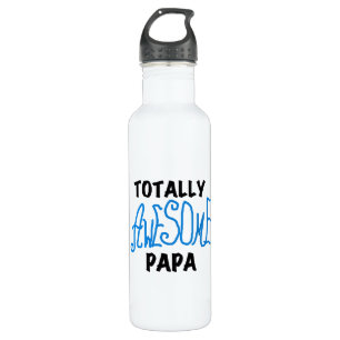 Totally Awesome Papa T-shirts and 710 Ml Water Bottle