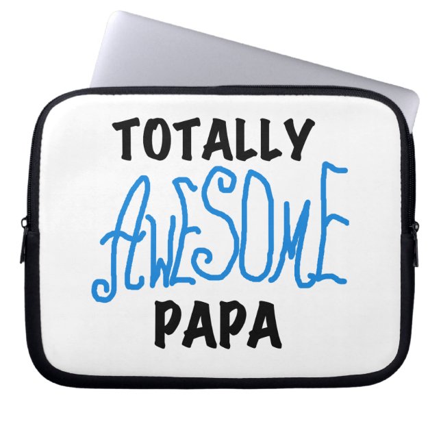 Totally Awesome Papa T-shirts and Gifts Laptop Sleeve (Front)