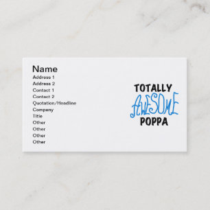 Totally Awesome Poppa Tshirts and Gifts Business Card