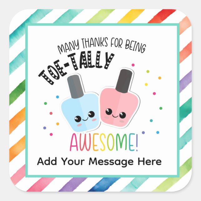 Totally Awesome Thank You Stickers – Fun Appreciat (Front)