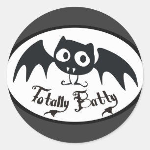 Totally Batty Classic Round Sticker