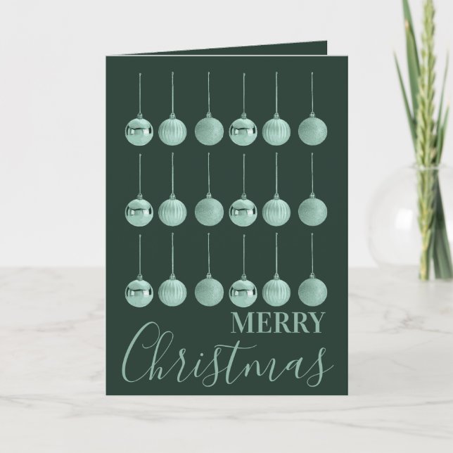 Totally Baubled Christmas Ornament Vector Design  Holiday Card (Front)
