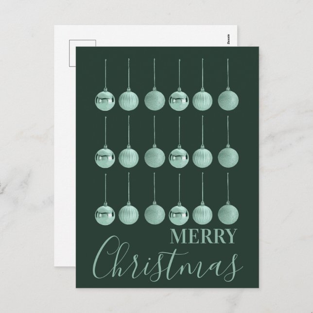Totally Baubled Christmas Ornament Vector Design  Holiday Postcard (Front/Back)