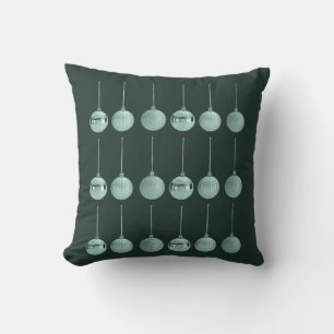Totally Baubled Christmas Ornament Vector Design Throw Pillow