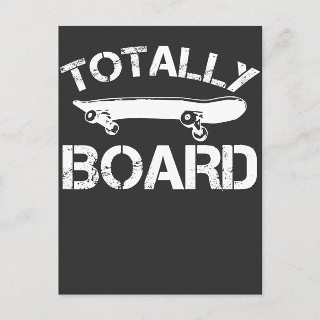 Totally Board Skateboard Freestyle Skating Skater Postcard (Front)