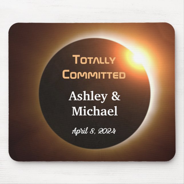 Totally Committed Eclipse Theme Wedding Mouse Pad (Front)