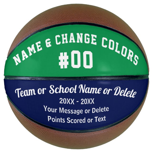 Totally Customizable Personalised Basketball Ball (Front)