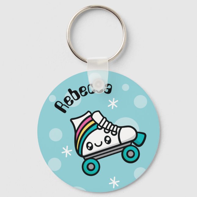 Totally Cute Doodles Roller Skate keychain (Front)
