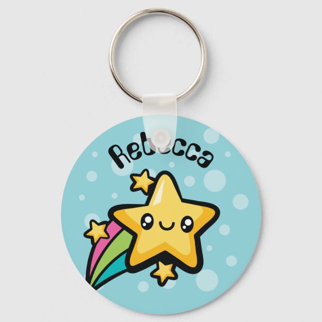 Totally Cute Doodles Star Keychain (Front)