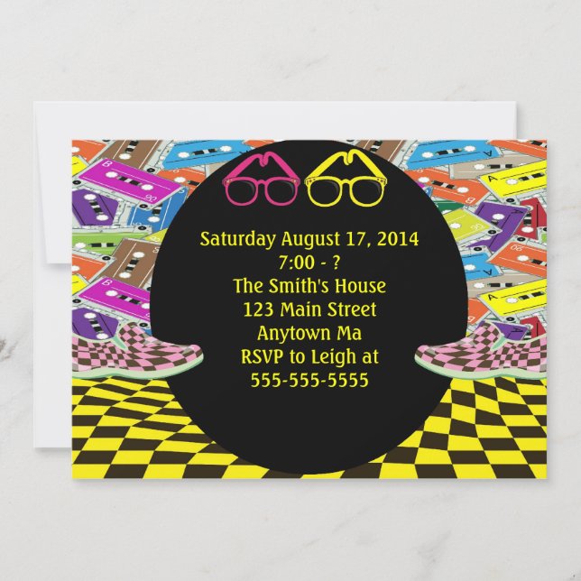 Totally Eighties 80s Birthday Invitations (Front)